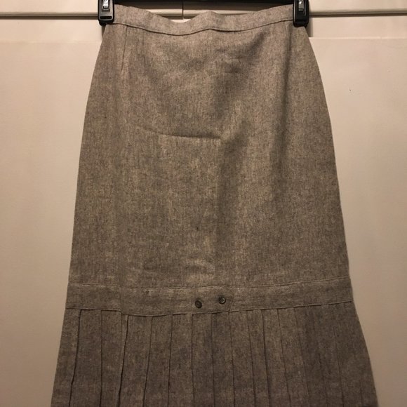 None Dresses & Skirts - Vintage Grey Wool Pencil Skirt